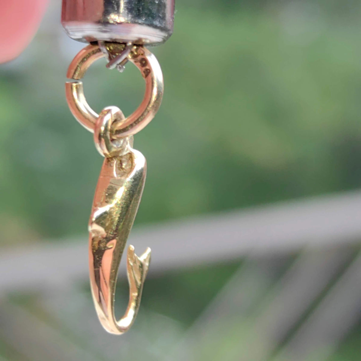 Vintage 14k Hallmarked Solid Yellow Gold Fish Charm Pendant Sea Ocean Nautical Style Retro Antique Necklace Bracelet Charm Gift for Her
