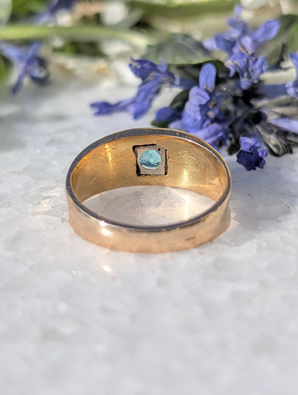 Vintage 1940s Natural Emerald Engagement Ring 14k Solid Yellow Gold Hungarian Hallmarked Solitaire Fine Jewelry Gift for Her