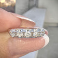 Diamond 14K White Gold Half Eternity Wedding Band Ring