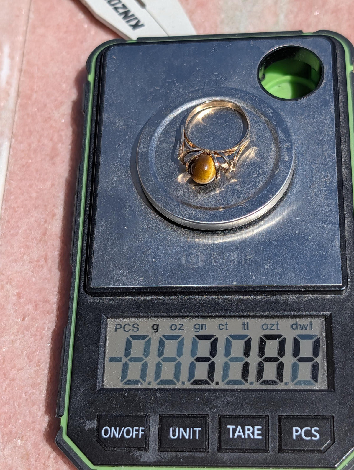 Vintage 1980s Tiger Eye Ring 14k Champagne Yellow Rose Gold Hungarian Hallmarked Statement Gemstone Fine Jewelry Gift for Her
