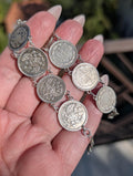 Antique 1910s Imperial Russian Tsarist .500 Silver Coin Bracelet 10 Kopeks 835 Silver Links Clasp Old Hungarian Import Hallmark US Duty Free image 1