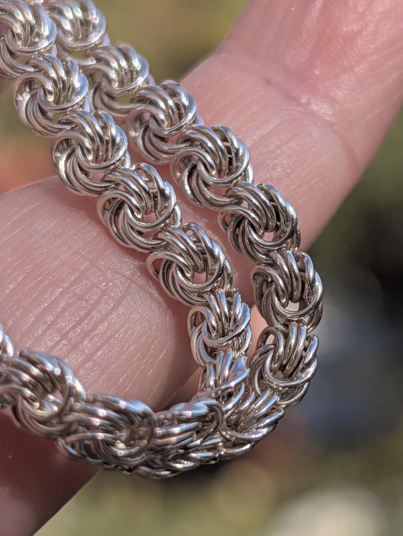 Antique 1900s Handmade 835 Silver Parallel Curb Chain Necklace 50cm Bolt Ring Swivel Dog Clip Austro Hungarian Hallmarks US Duty Free Unisex image 4
