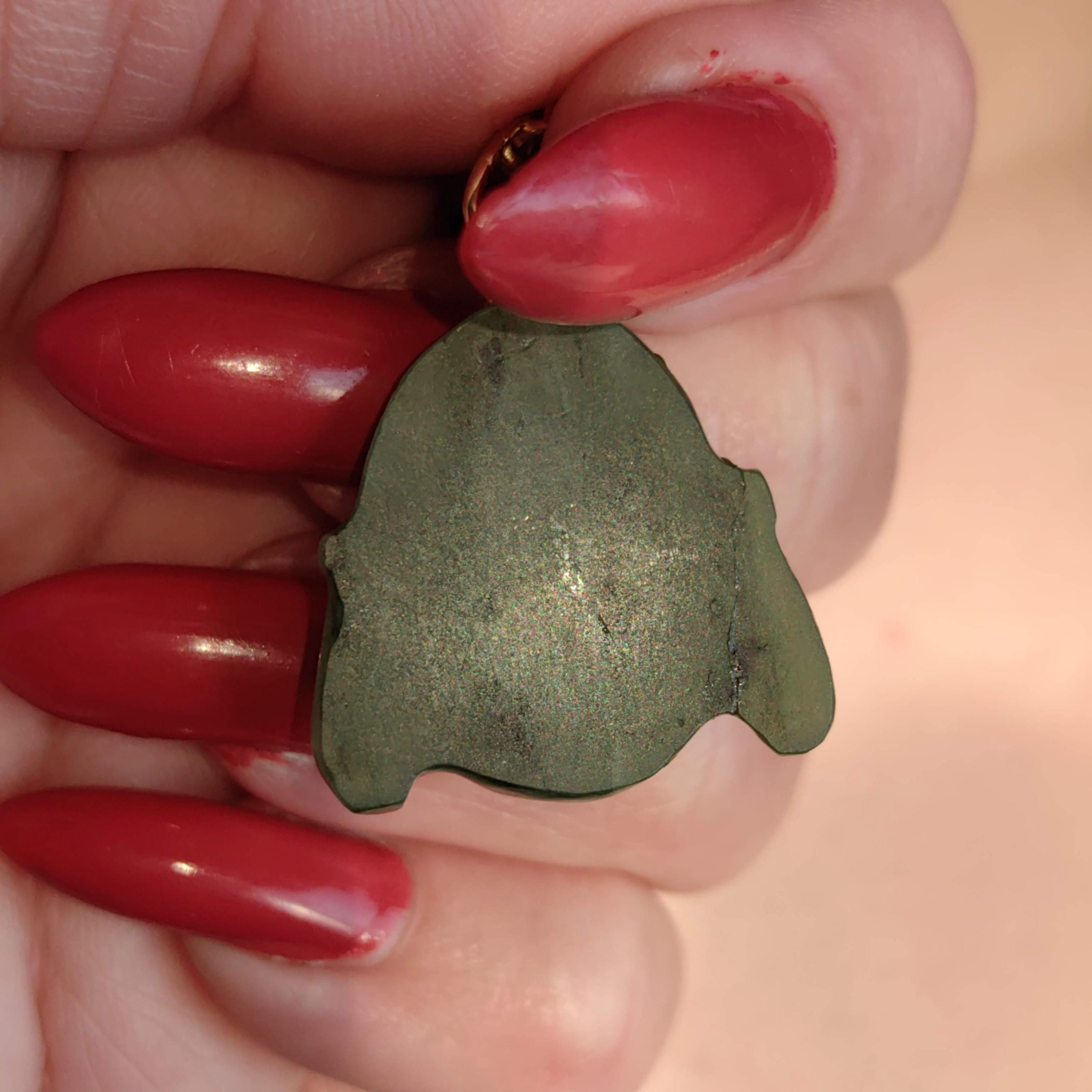 Hand Carved Natural Green Jade Buddha Buddhist Necklace Pendant 14k Solid Yellow  Gold Oriental Religious Spiritual Buddhist Charm Gift