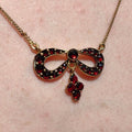 Antique Vintage Garnet Gold Necklace