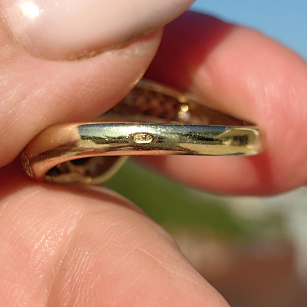 Vintage 18k Gold Snake Ring: Ruby, Sapphire & Diamond Accent